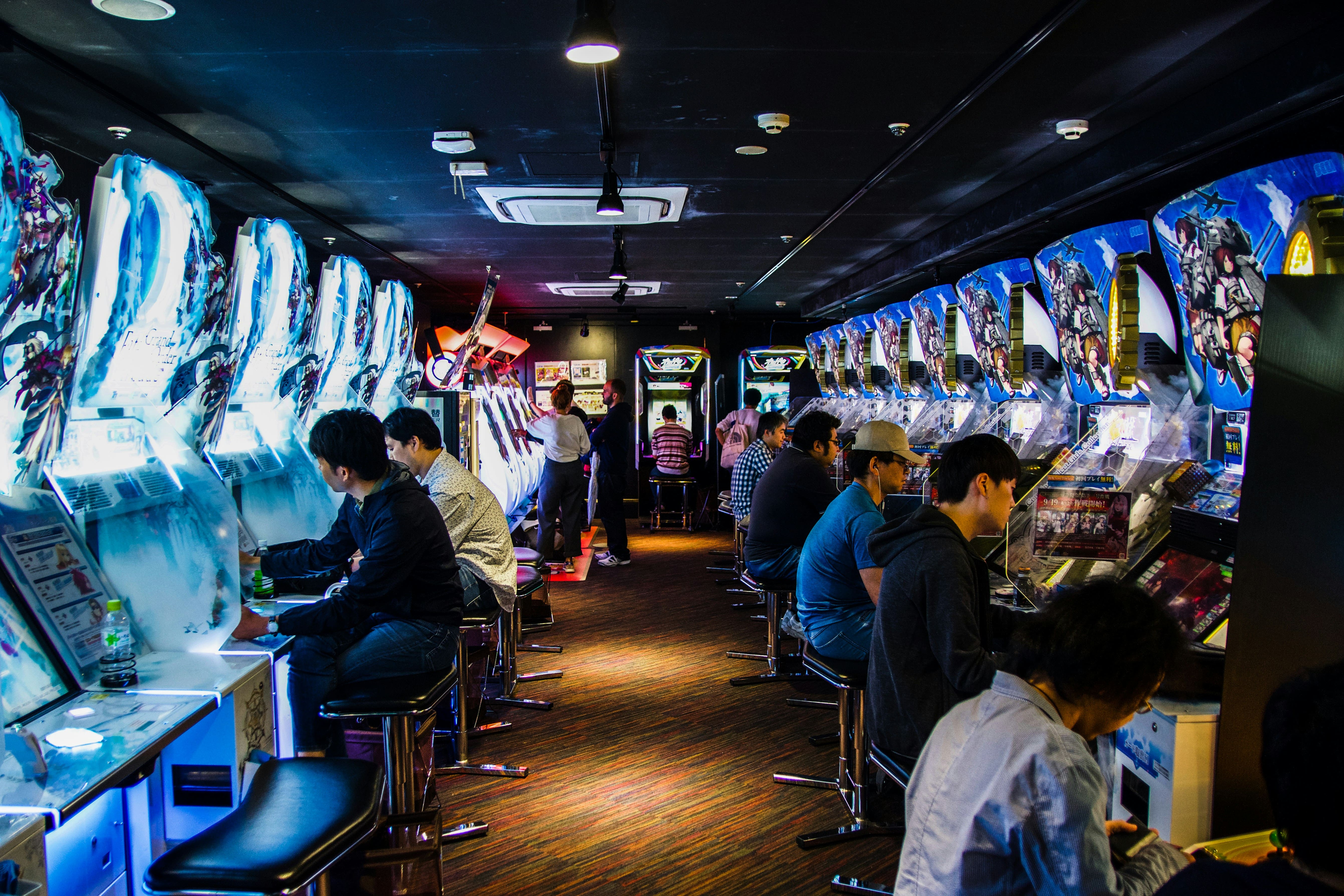 Modern pachinko venue in Japan